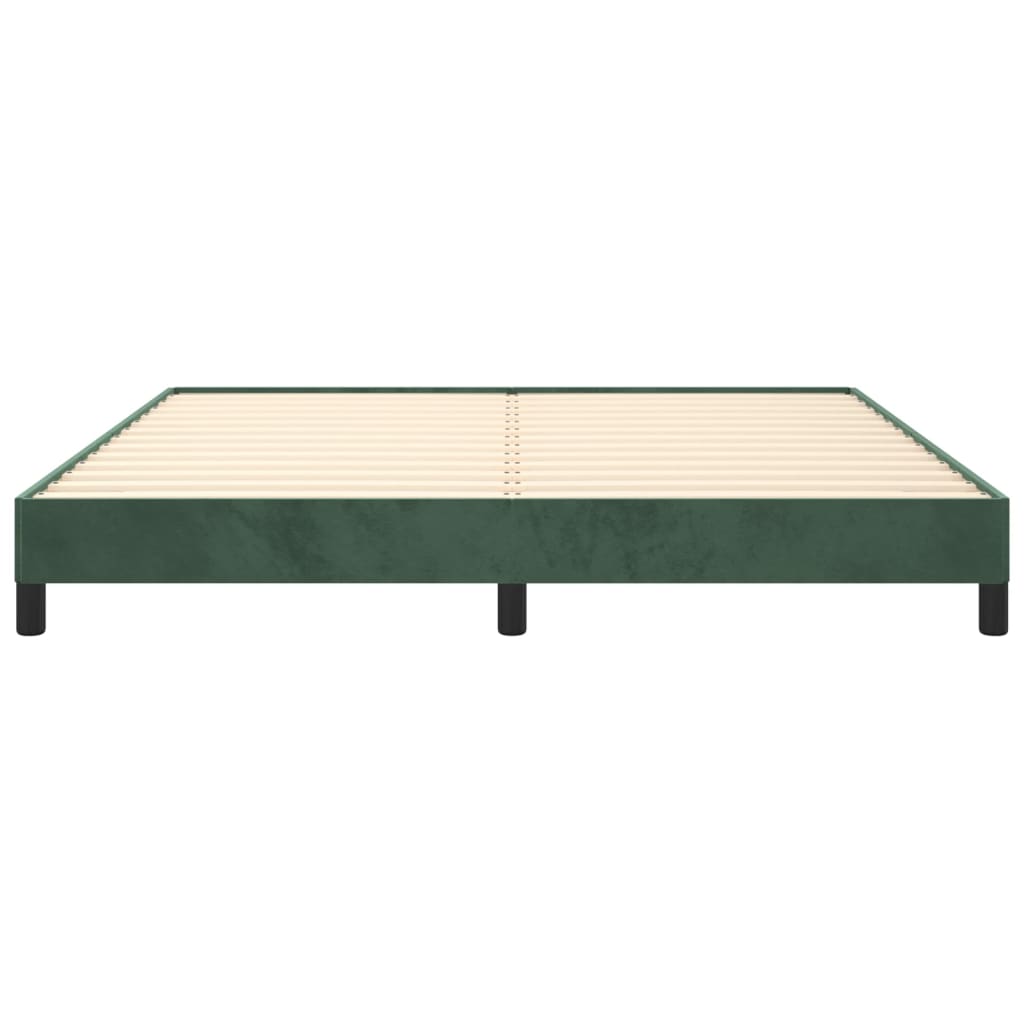 vidaXL Рамка за легло, тъмнозелена, 180x200 см, кадифе