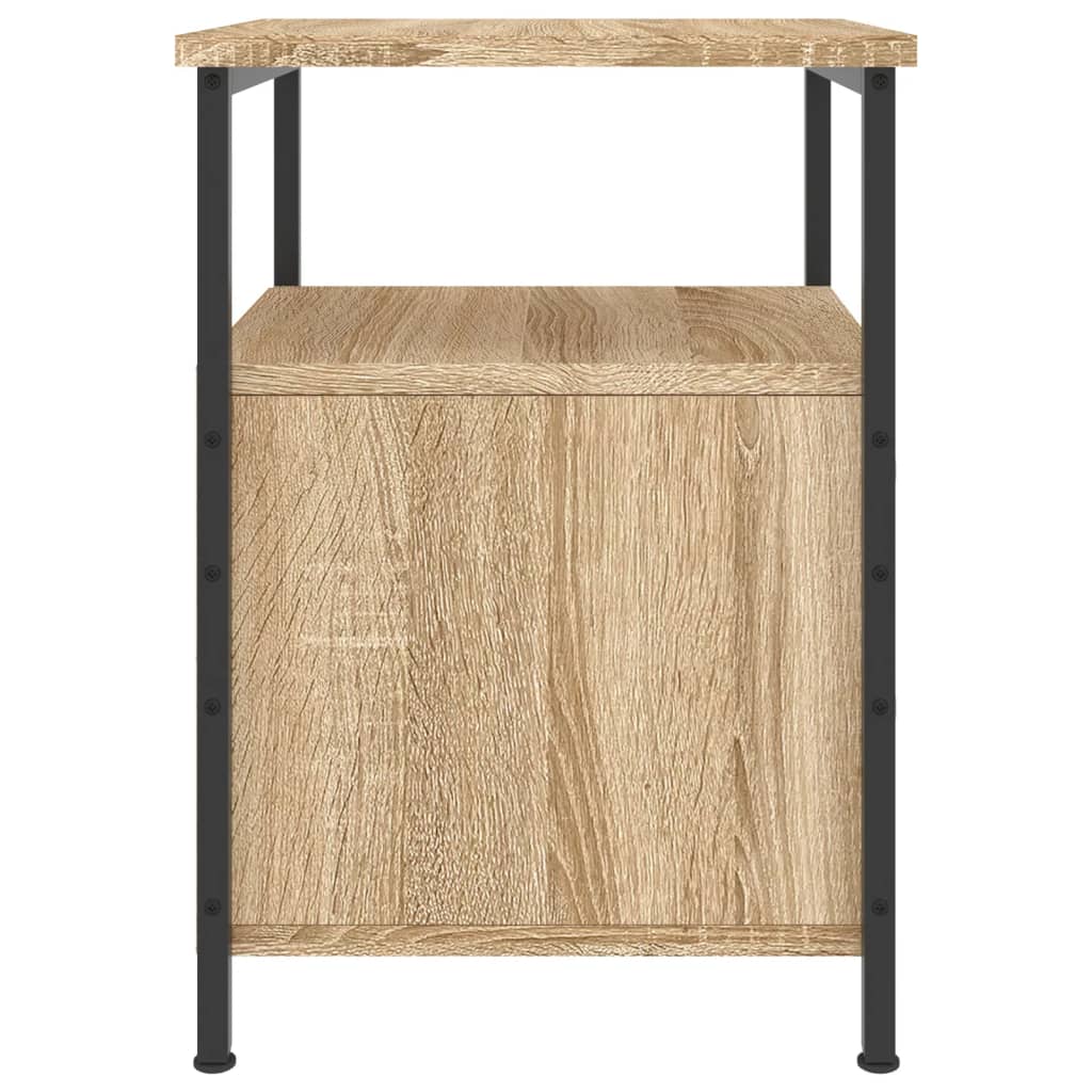 vidaXL Нощно шкафче, дъб сонома, 34x35,5x50 см, инженерно дърво