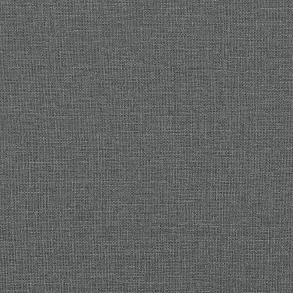 vidaXL Канапе с матрак, тъмносиво, 80x200 см, плат