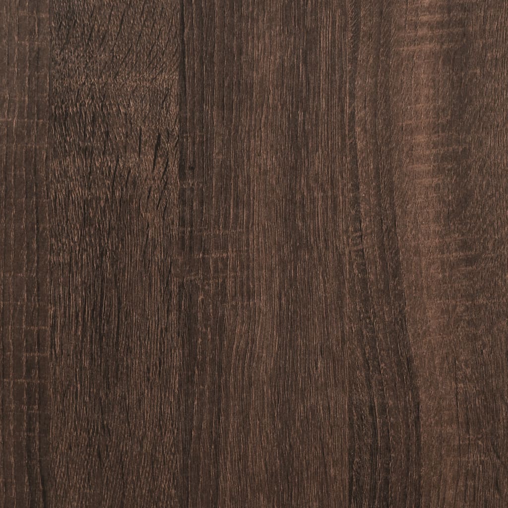 vidaXL Маса за кафе, кафяв дъб, 100x50x45 см, инженерно дърво и метал