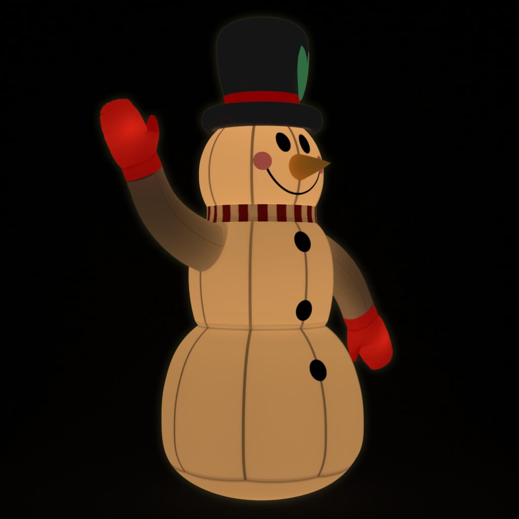 vidaXL Надуваем снежен човек с LED 120 см