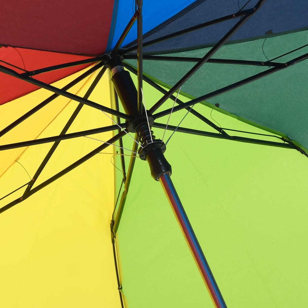 vidaXL Автоматичен сгъваем чадър многоцветен 124 см