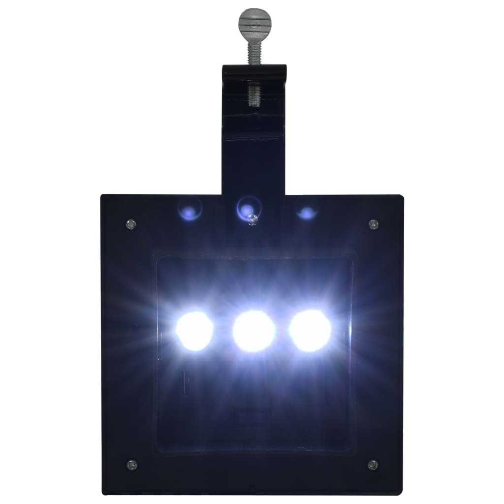 vidaXL Градински соларни лампи, 6 бр, LED, квадратни, 12 см, черни