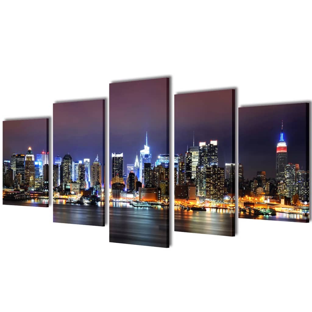 Декоративни панели за стена Ню Йорк в цветове, 100 x 50 см