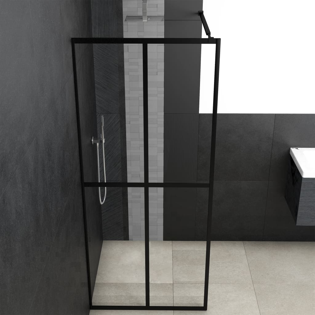 vidaXL Параван за баня, прозрачно закалено стъкло, 140x195 см