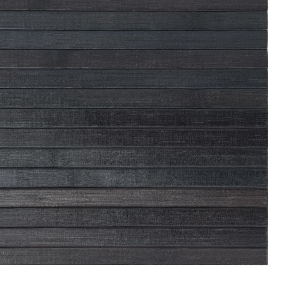 vidaXL Килим, правоъгълен, сив, 60x300 см, бамбук
