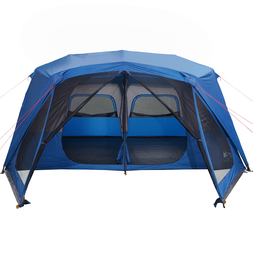 vidaXL Семейна палатка 10 души синя бързо освобождаване водоустойчива