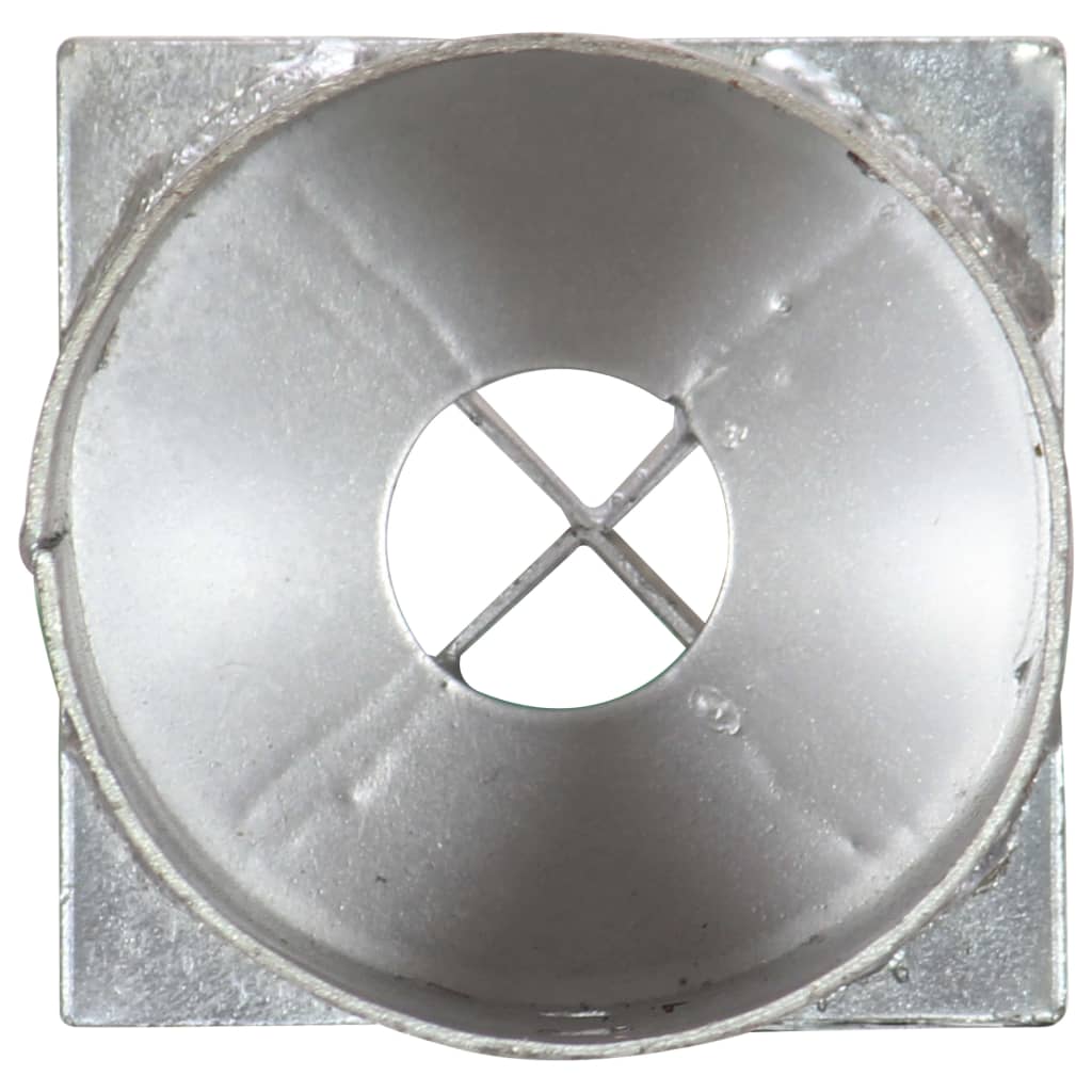 vidaXL Заземителни колове 6 бр сребристи 10x76 см поцинкована стомана