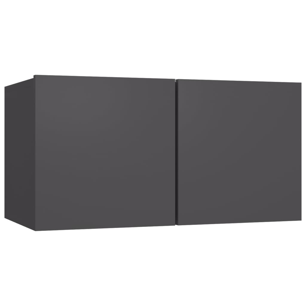 vidaXL Комплект ТВ шкафове от 10 части, сив, ПДЧ