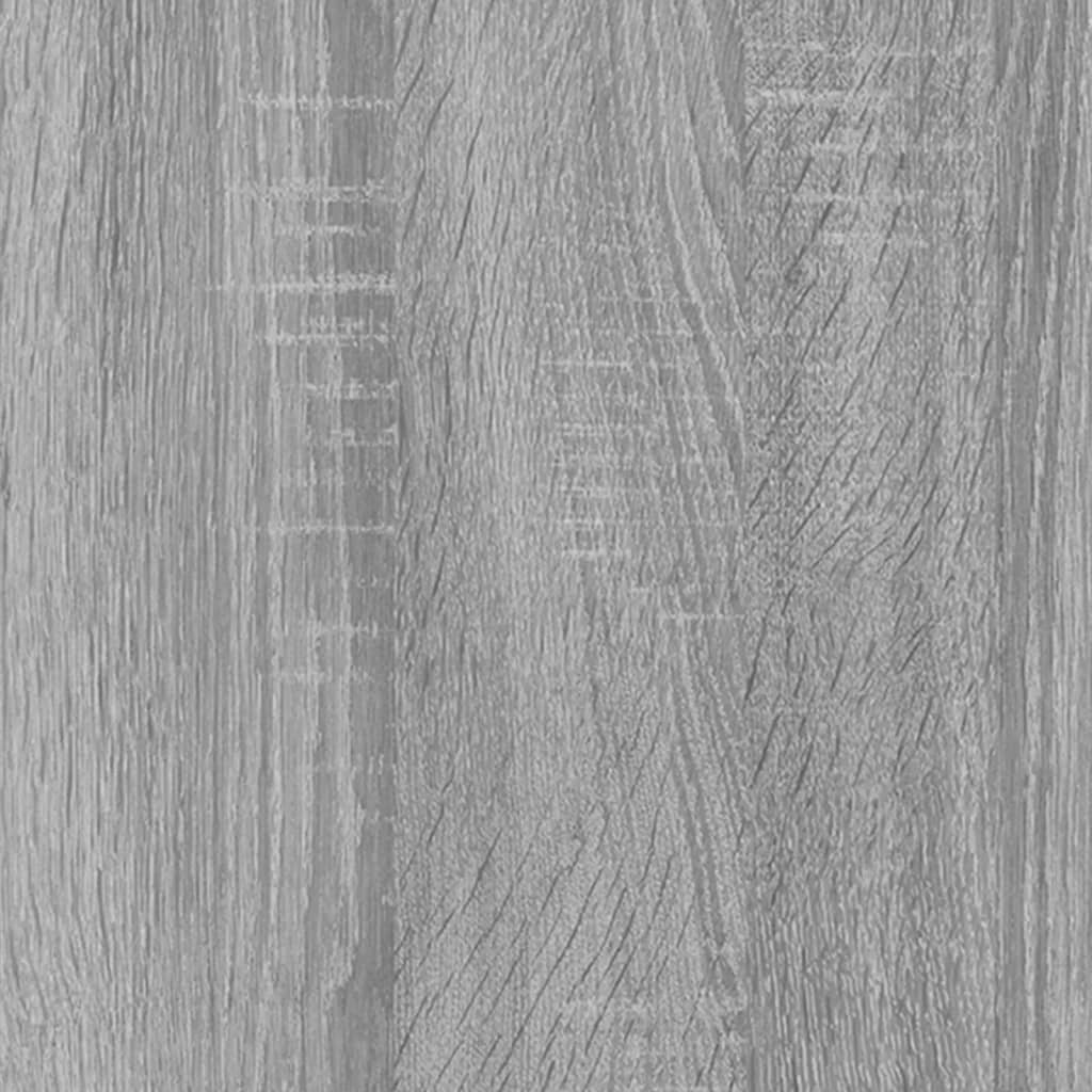 vidaXL Шкаф за микровълнова, сив сонома, 60x57x207 см, инженерно дърво