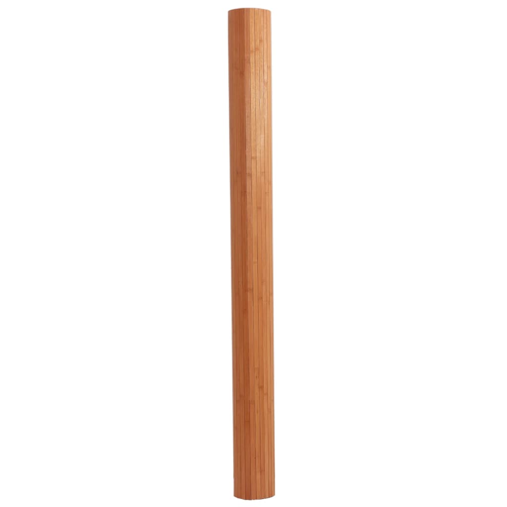 vidaXL Килим, правоъгълен, кафяв, 80x300 см, бамбук
