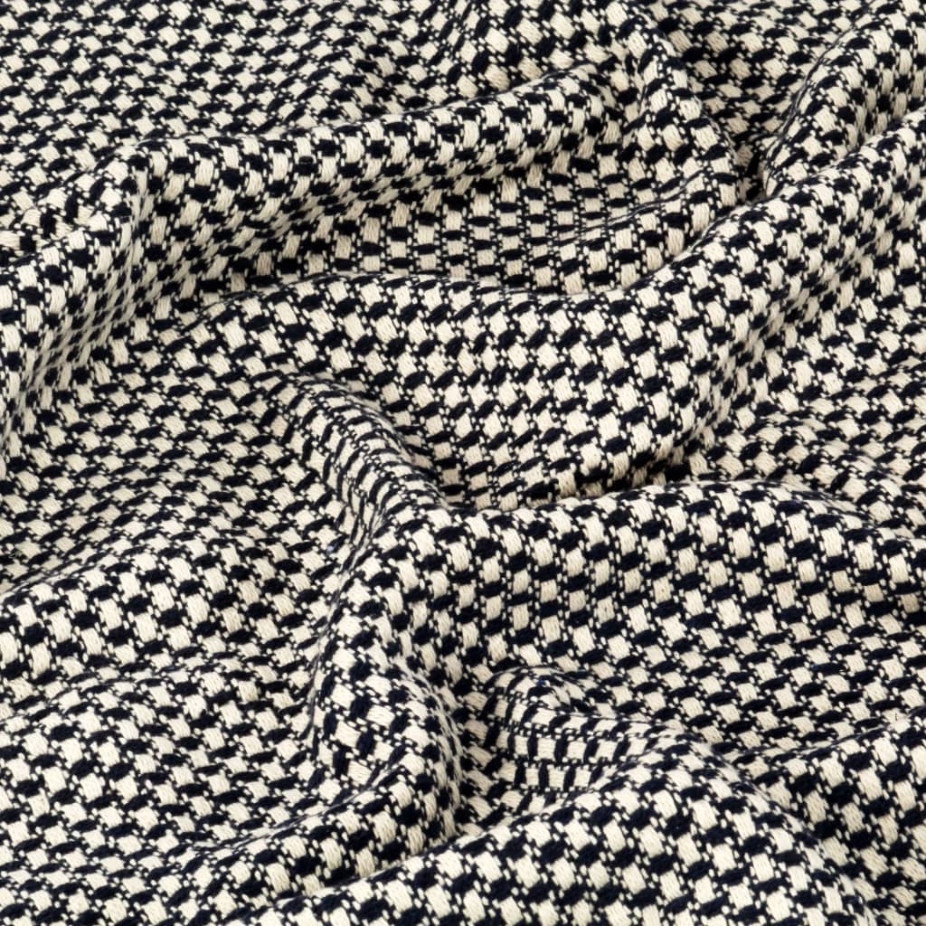 vidaXL Декоративно одеяло, памук, 160x210 см, нейви синьо