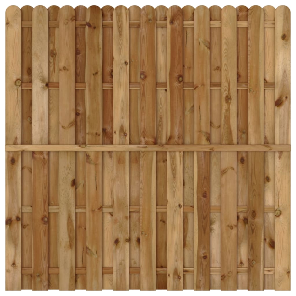 vidaXL Оградно пано вертикални дъски, борова дървесина, 180x180 см