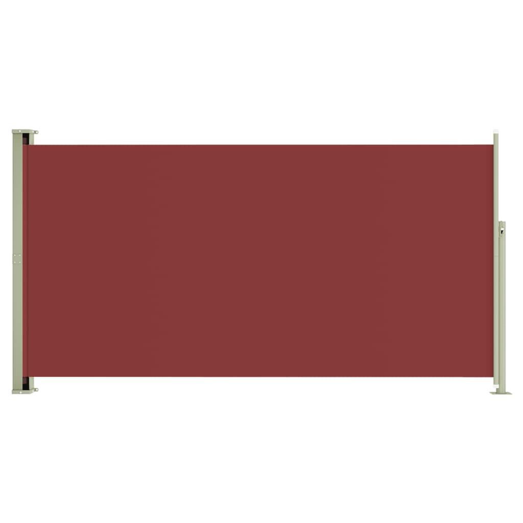 vidaXL Прибираща се дворна странична тента, 160x300 см, червена