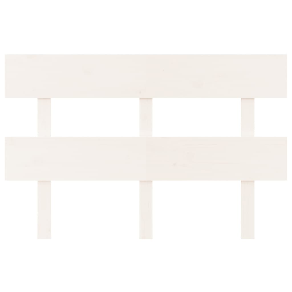 vidaXL Горна табла за легло, бяла, 144x3x81 см, бор масив