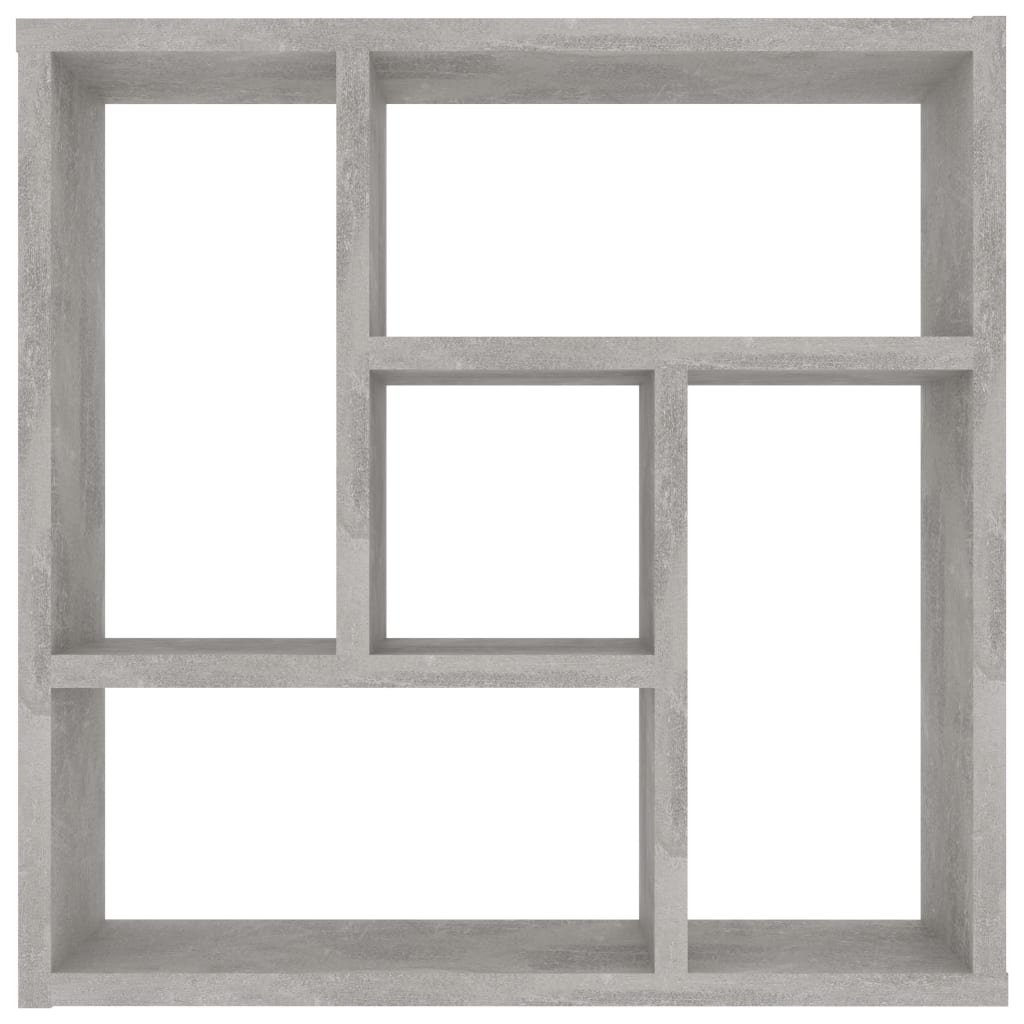 vidaXL Стенен рафт, бетонно сив, 45,1x16x45,1 см, ПДЧ