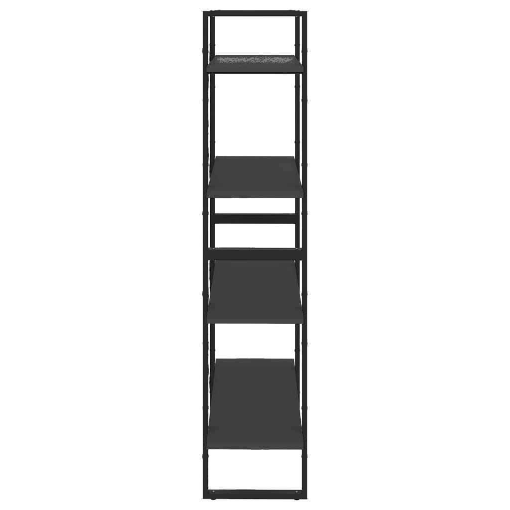 vidaXL 4-етажна библиотека, сива, 80x30x140 см, ПДЧ