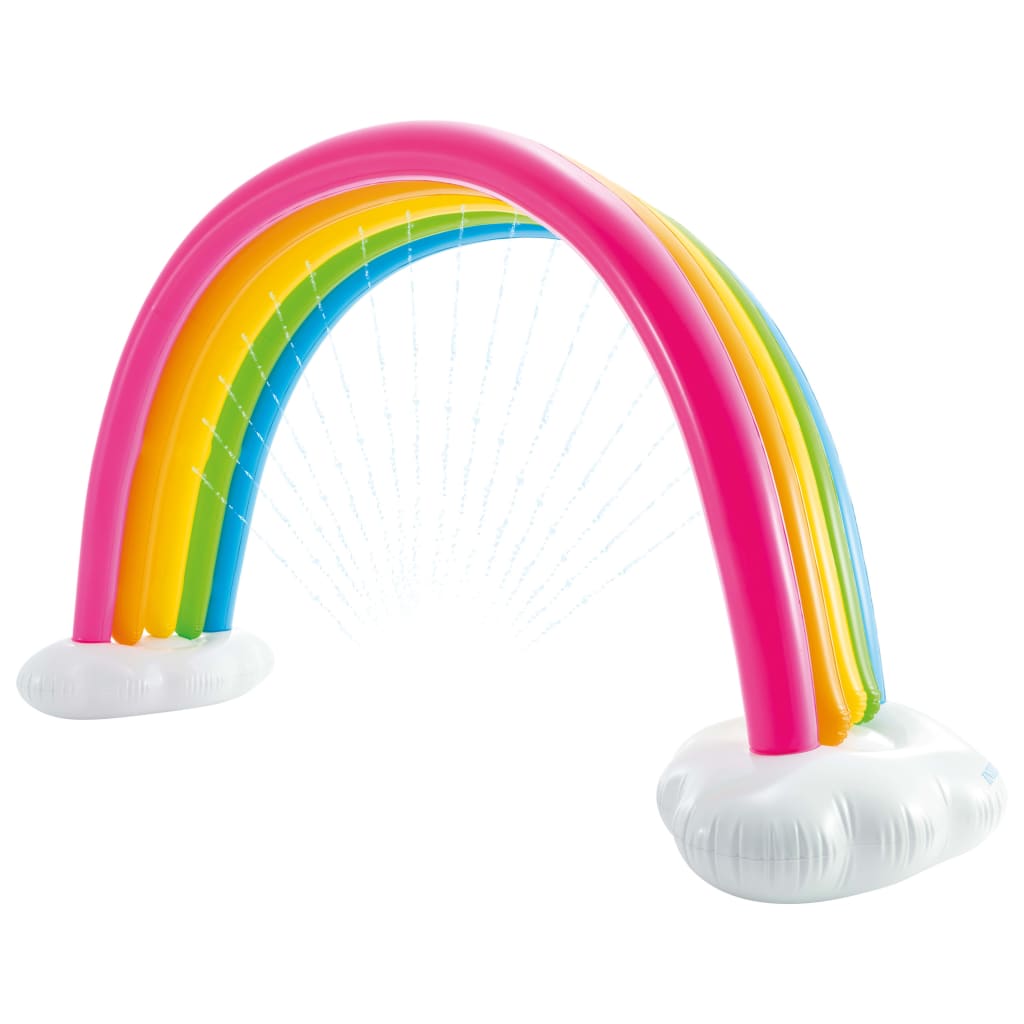Intex Надуваема пръскалка за вода Rainbow Cloud шарена 300x109x180 см
