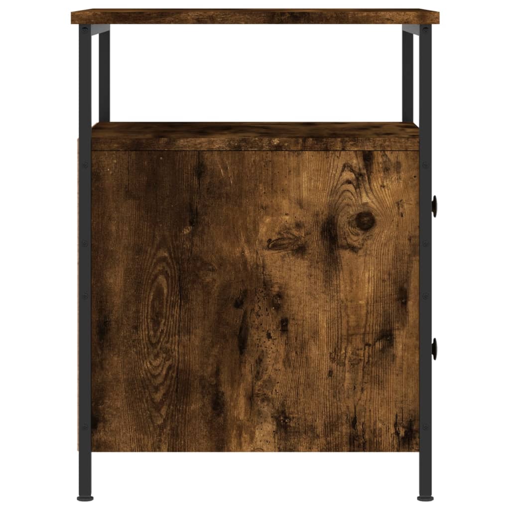 vidaXL Нощно шкафче, опушен дъб, 44x45x60 см, инженерно дърво