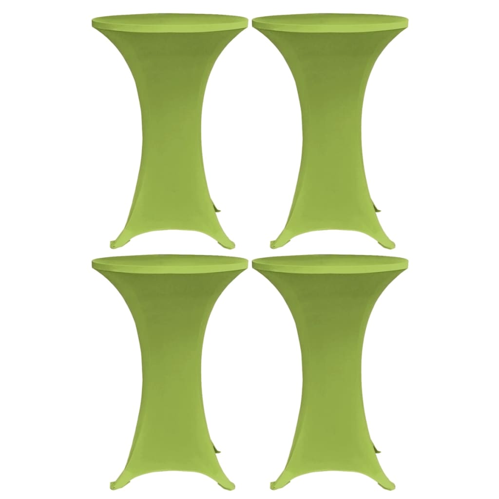 vidaXL Покривки за маси, еластични, 4 бр, 80 см, зелени