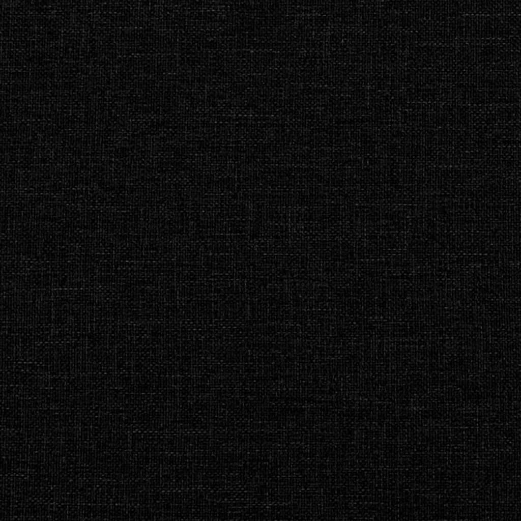 vidaXL Комплект дивани от 3 части, черен, плат