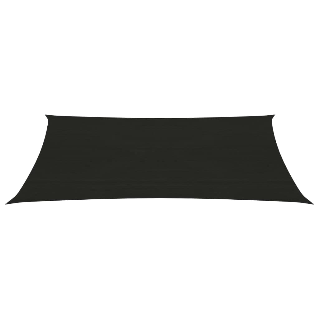 vidaXL Платно-сенник, 160 г/м², черно, 2x4,5 м, HDPE