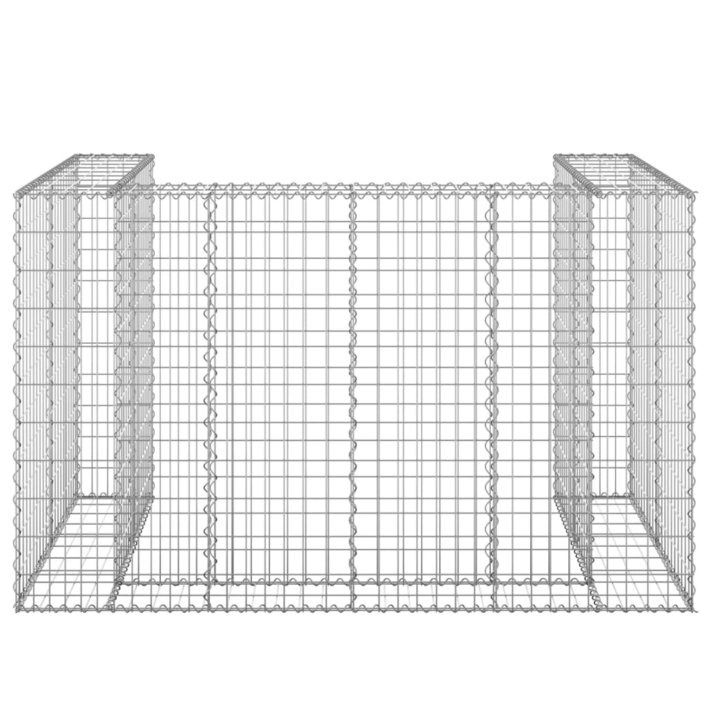 vidaXL Габионна стена за контейнери поцинкована стомана 180x100x110 см