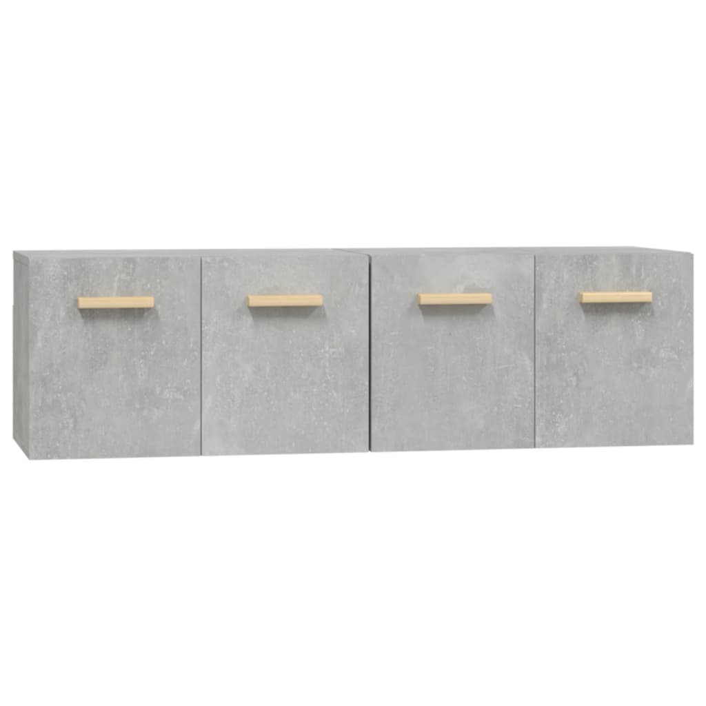 vidaXL Стенни шкафове 2 бр бетонно сиви 60x36,5x35 см инженерно дърво