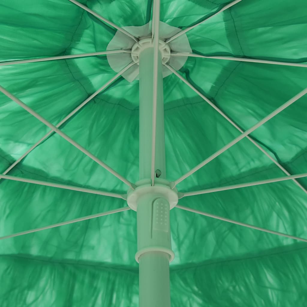 vidaXL Плажен чадър Hawaii зелен 180 см