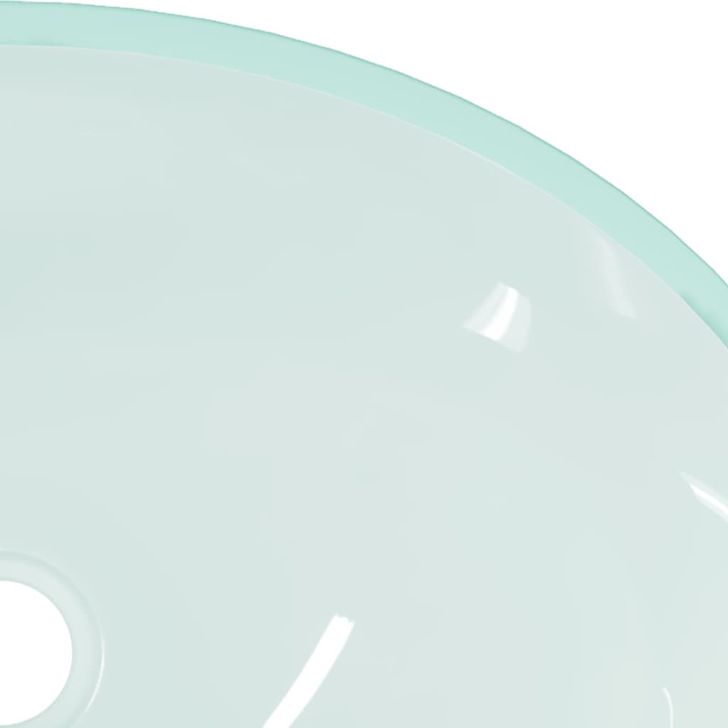 vidaXL Стъклена мивка, 50x37x14 см, матирана