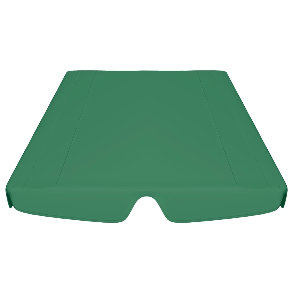 vidaXL Резервен сенник за градинска люлка, зелен, 188/168x145/110 см