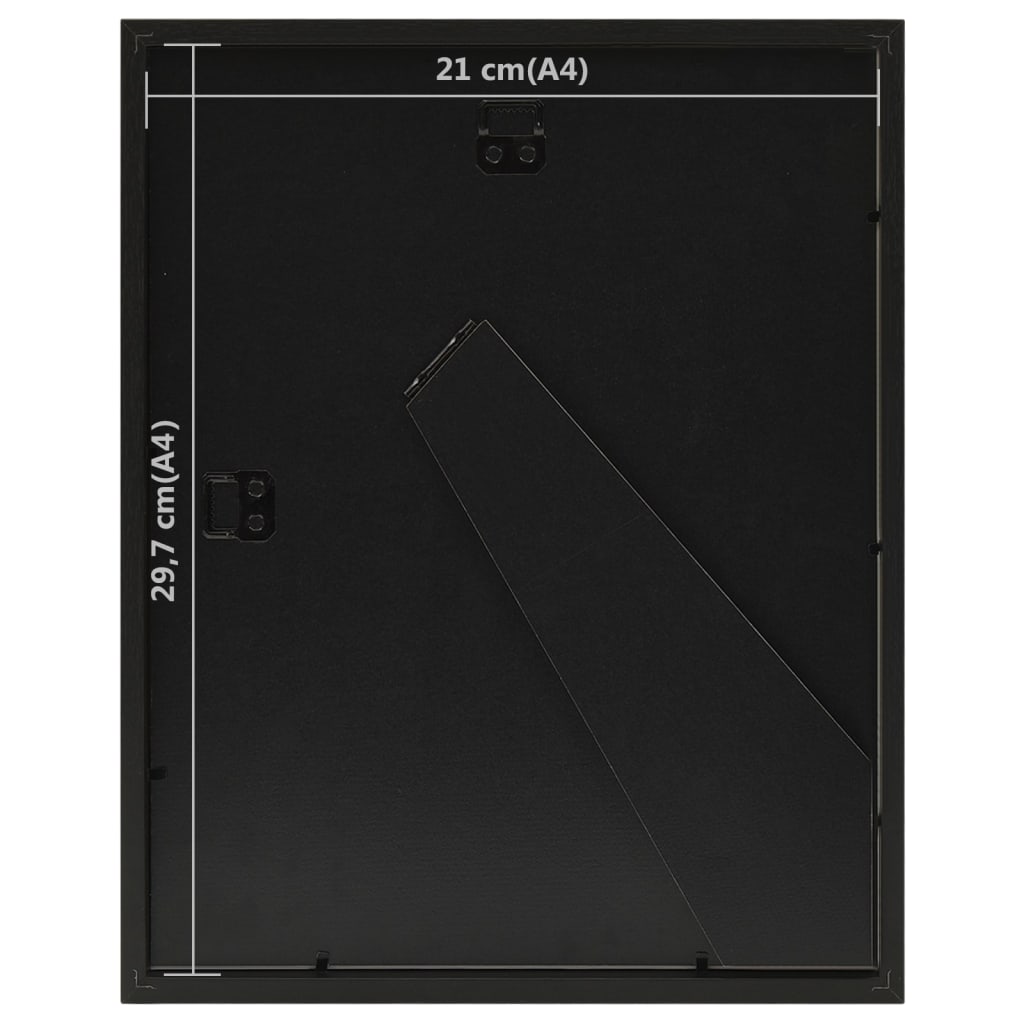 vidaXL 3D фоторамки тип кутия 5 бр черни 21x29,7 см за 15x20 см снимки