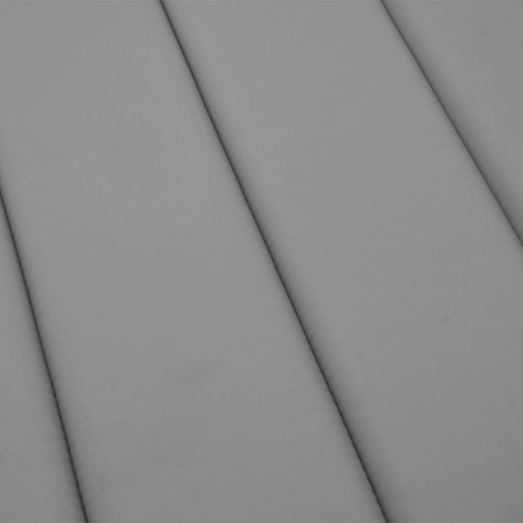 vidaXL Шалте за шезлонг, сиво, 186x58x3 см, Оксфорд плат