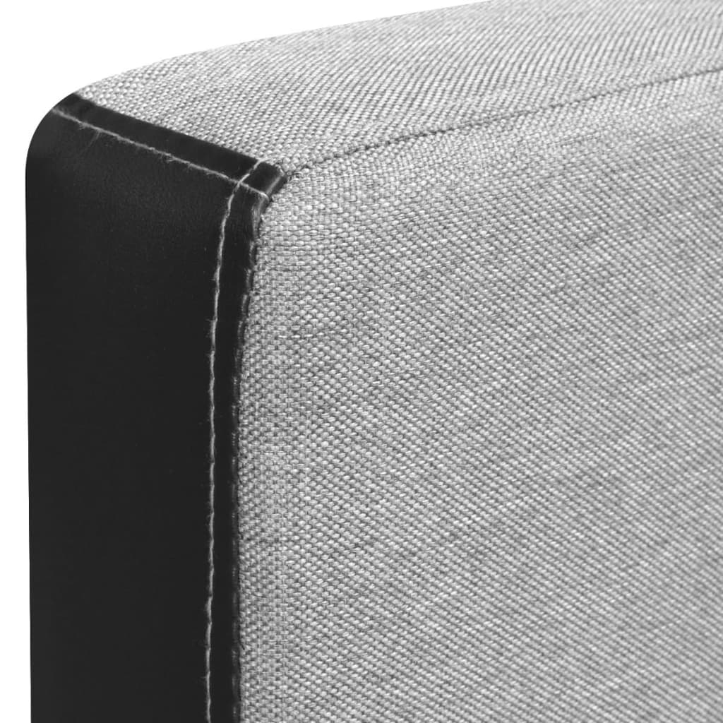 vidaXL Ъглов разтегателен диван текстил 218x155x69 см черно и сиво