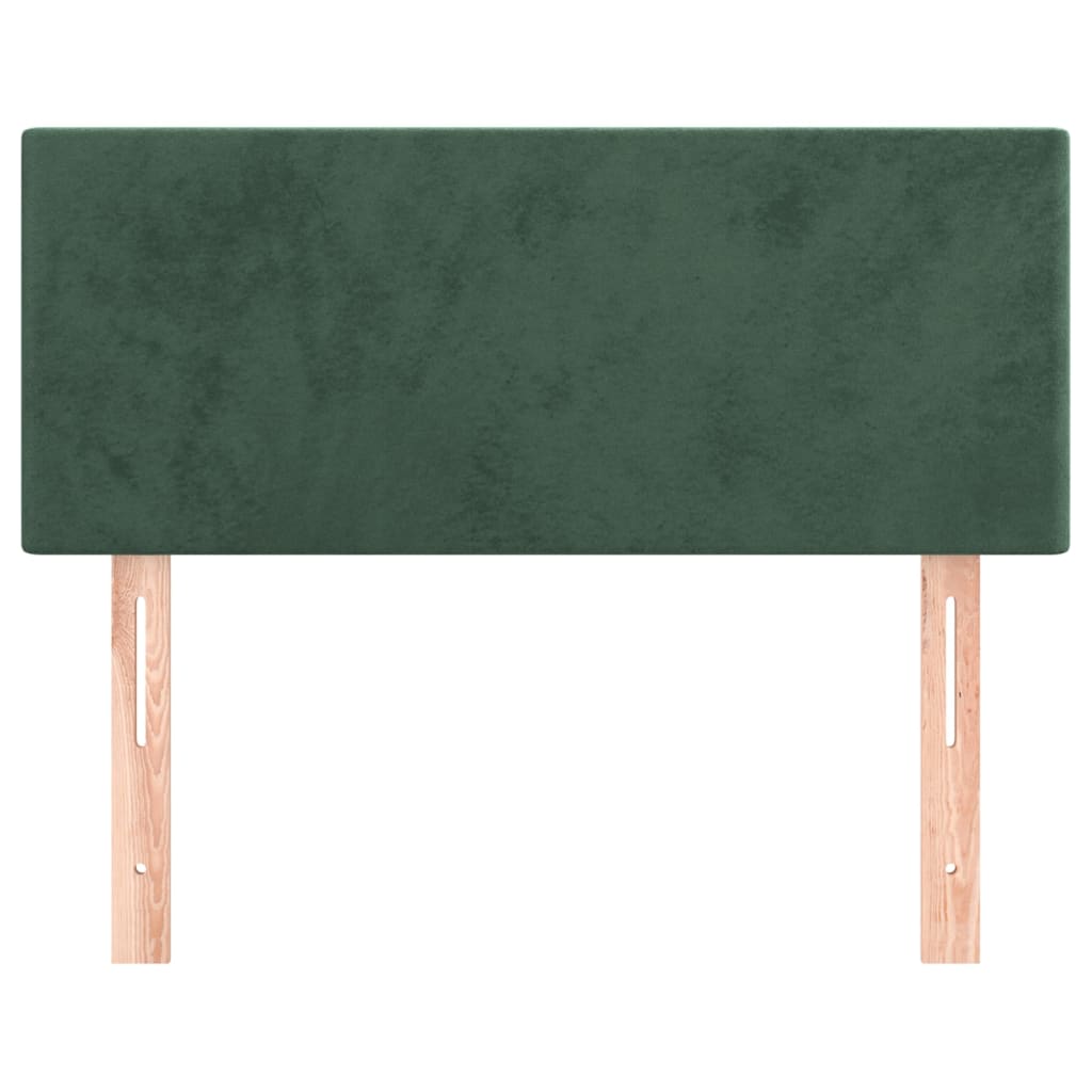 vidaXL Горна табла за легло, тъмнозелена, 80x5x78/88 см, кадифе