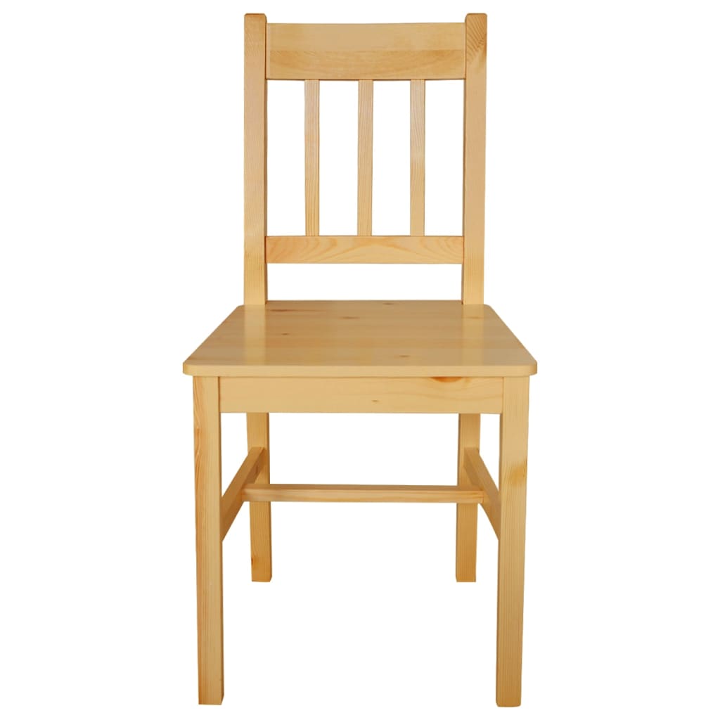 vidaXL Трапезни столове, 6 бр, борова дървесина