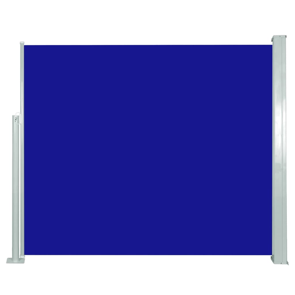 vidaXL Прибираща се странична тента, 120х300 см, синя
