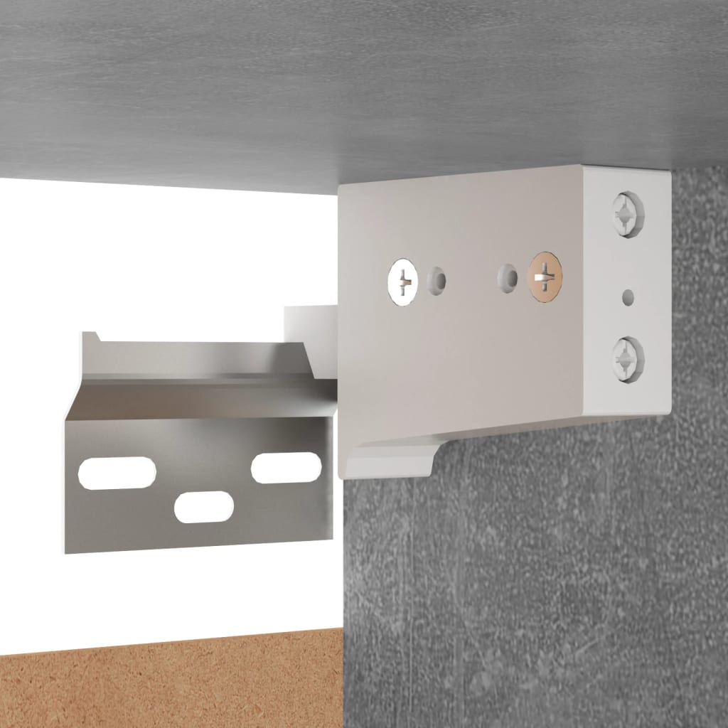 vidaXL ТВ шкафове, 7 бр, бетонно сиви, 30,5x30x60 см, ПДЧ