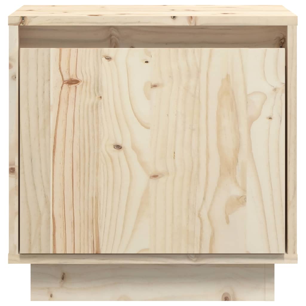 vidaXL Нощно шкафче, 40x30x40 см, борово дърво масив