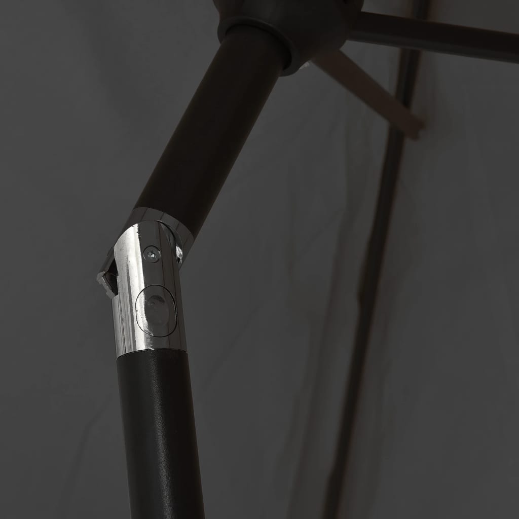 vidaXL Градински чадър с метален прът, 300 см, антрацит