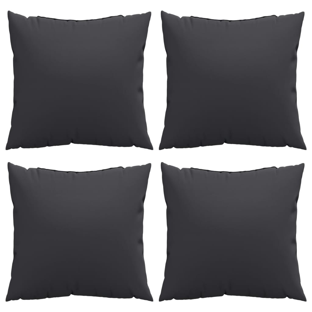 vidaXL Декоративни възглавници, 4 бр, черни, 60x60 см, плат