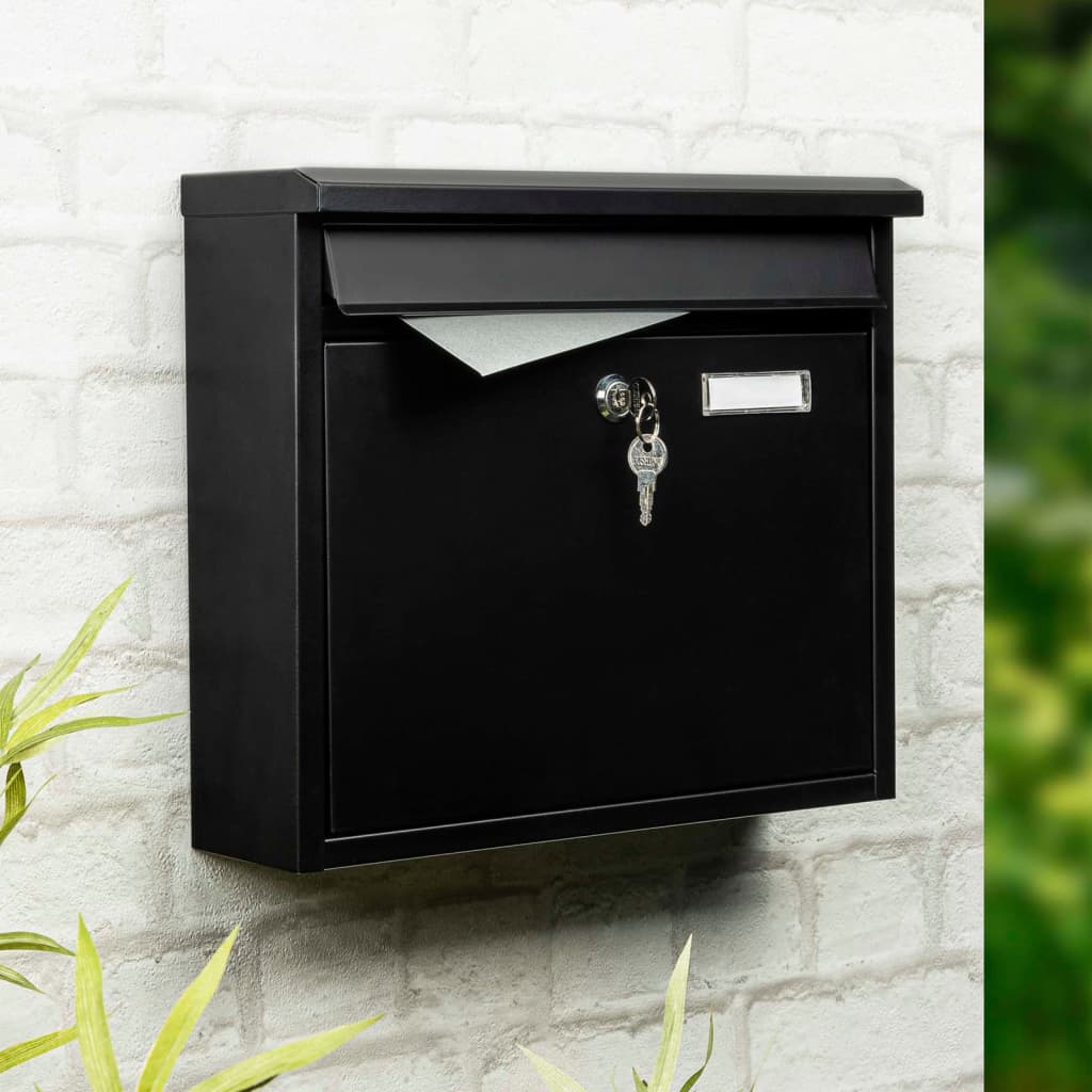 HI Пощенска кутия, черна, 36x12x32 см