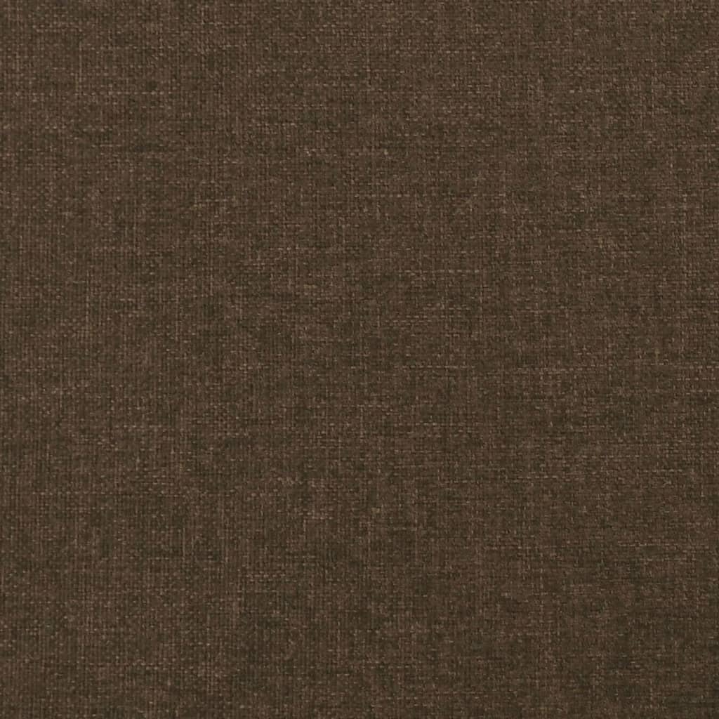 vidaXL Горна табла за легло, тъмнокафява, 203x16x78/88 см, плат