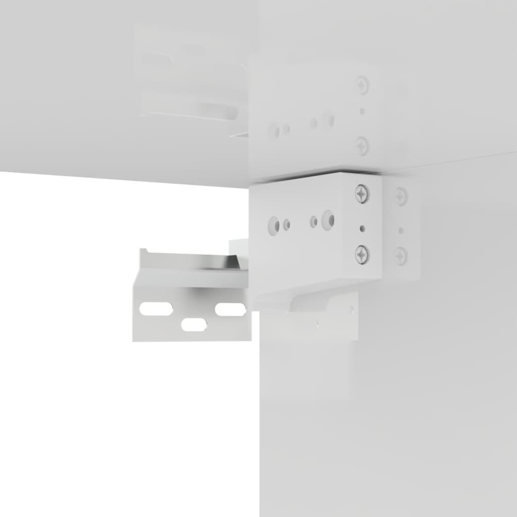 vidaXL ТВ шкаф, бял гланц, 100x30x30 см, ПДЧ