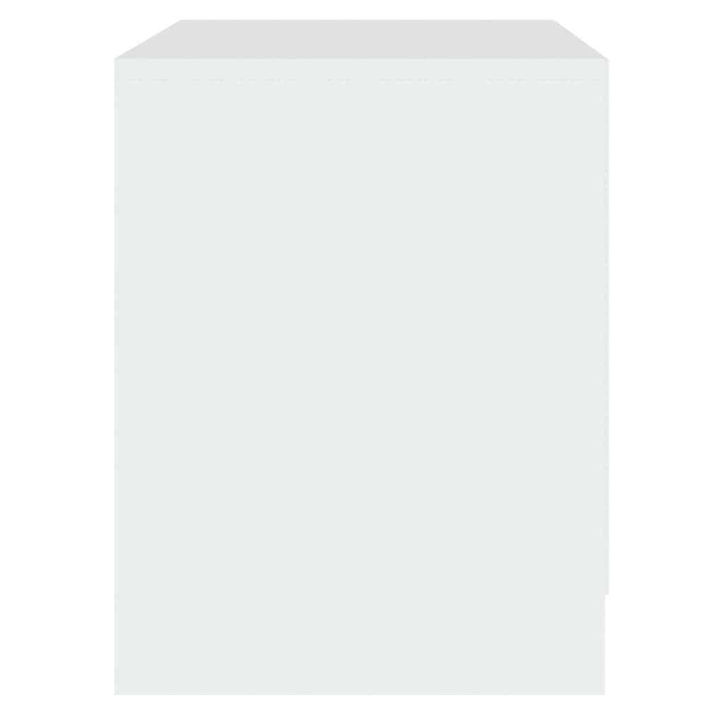 vidaXL Нощно шкафче, бяло, 45x34,5x44,5 см, ПДЧ