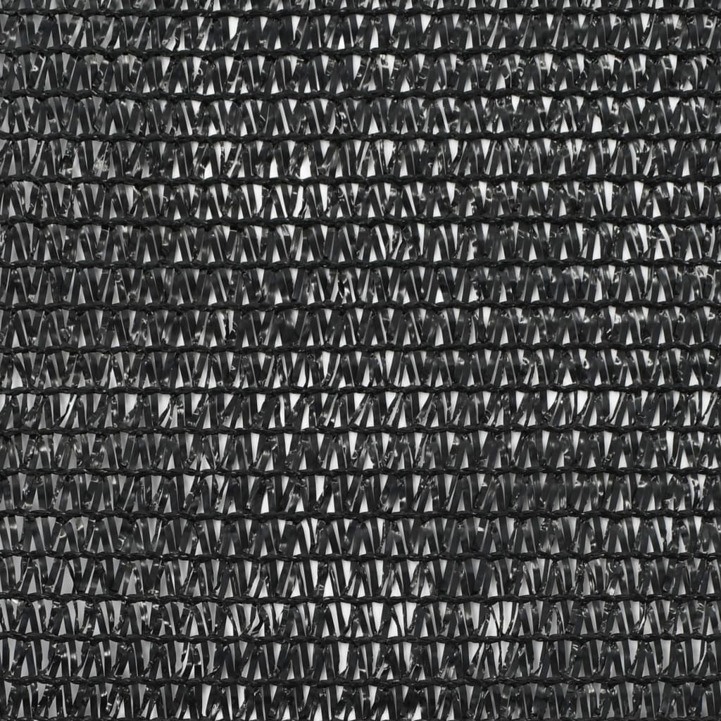 vidaXL Тенис екран, HDPE, 1x50 м, черен