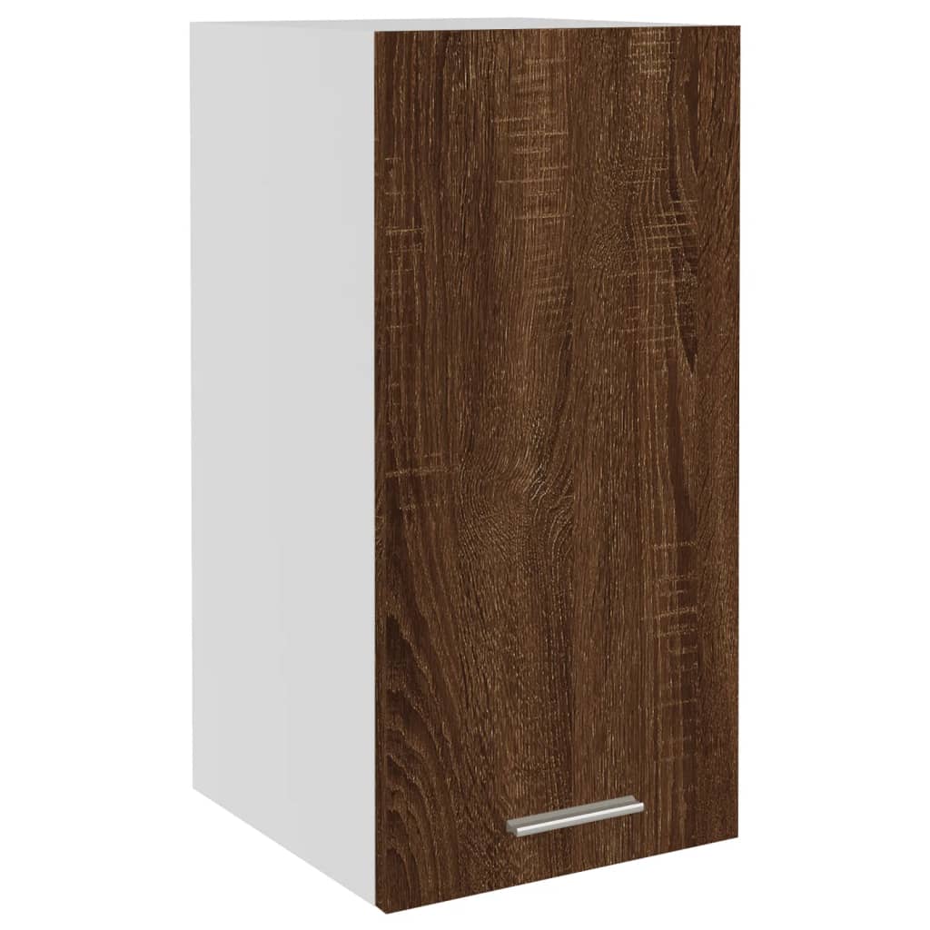 vidaXL Окачен шкаф, кафяв дъб, 29,5x31x60 см, инженерно дърво