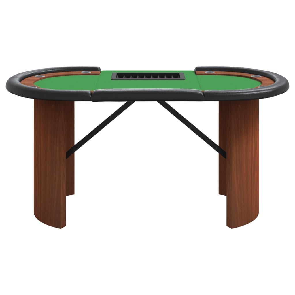 vidaXL Покер маса за 10 играча поставка за чипове зелена 160x80x75 см