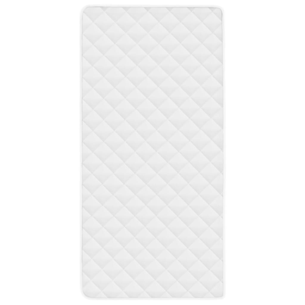 vidaXL Ватиран протектор за матрак, бял, 90x200 см, тежък