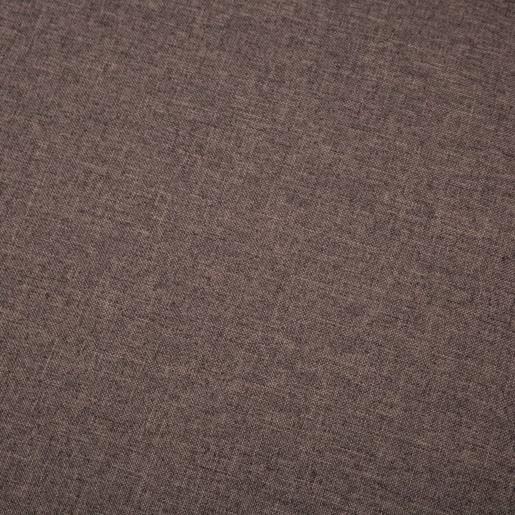 vidaXL Ъглов диван, тапицерия от текстил, 186x136x79 см, кафяв